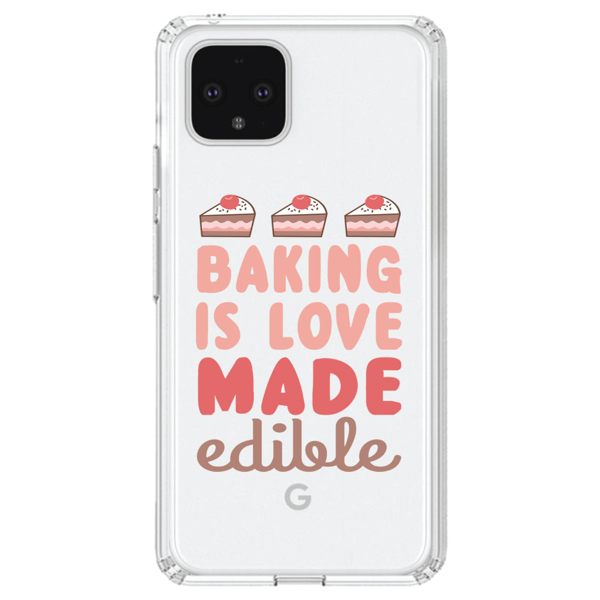 Back is Love Made Edible Clear Shockproof iPhone Case, view 23