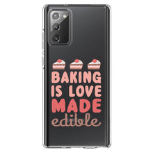 DistinctInk® Clear Shockproof Hybrid Case for Apple iPhone / Samsung Galaxy / Google Pixel - Back is Love Made Edible