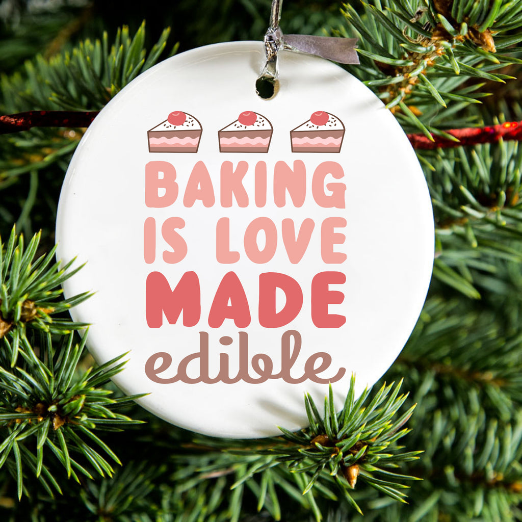 Back is Love Made Edible Ceramic Ornament, view 2