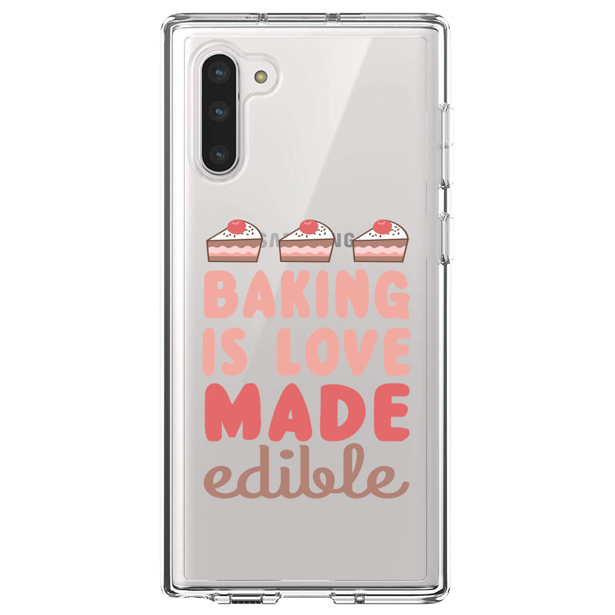 Back is Love Made Edible Clear Shockproof iPhone Case, view 9