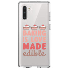 DistinctInk® Clear Shockproof Hybrid Case for Apple iPhone / Samsung Galaxy / Google Pixel - Back is Love Made Edible