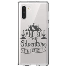 DistinctInk® Clear Shockproof Hybrid Case for Apple iPhone / Samsung Galaxy / Google Pixel - And so the Adventure Begins