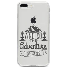 DistinctInk® Clear Shockproof Hybrid Case for Apple iPhone / Samsung Galaxy / Google Pixel - And so the Adventure Begins