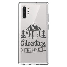 DistinctInk® Clear Shockproof Hybrid Case for Apple iPhone / Samsung Galaxy / Google Pixel - And so the Adventure Begins