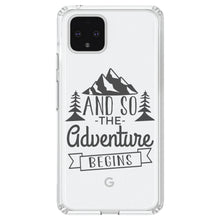 DistinctInk® Clear Shockproof Hybrid Case for Apple iPhone / Samsung Galaxy / Google Pixel - And so the Adventure Begins