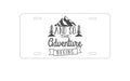 Custom Aluminum Decorative Vanity Front License Plate - And so the Adventure Begins