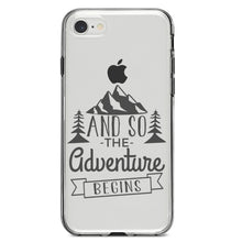 DistinctInk® Clear Shockproof Hybrid Case for Apple iPhone / Samsung Galaxy / Google Pixel - And so the Adventure Begins