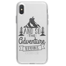 DistinctInk® Clear Shockproof Hybrid Case for Apple iPhone / Samsung Galaxy / Google Pixel - And so the Adventure Begins