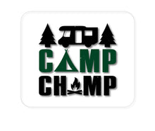 DistinctInk Custom Foam Rubber Mouse Pad - 1/4" Thick - Camp Champ - Camping Fire