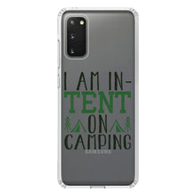 DistinctInk® Clear Shockproof Hybrid Case for Apple iPhone / Samsung Galaxy / Google Pixel - I Am In-TENT on Camping