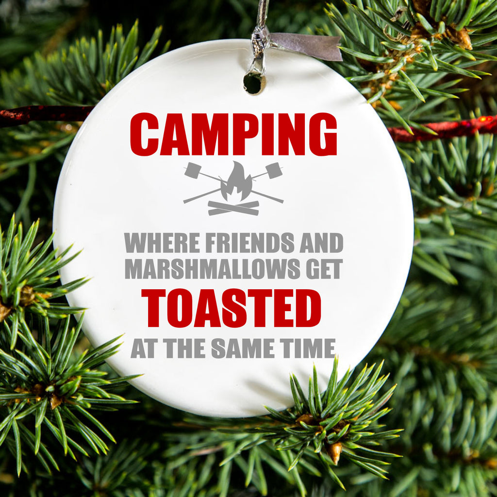 Friends & Marshmallows Get Toasted Ceramic Ornament, view 2