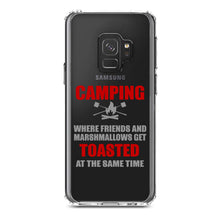 DistinctInk® Clear Shockproof Hybrid Case for Apple iPhone / Samsung Galaxy / Google Pixel - Camping - Friends & Marshmallows Get Toasted