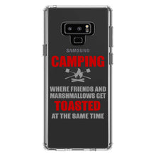 DistinctInk® Clear Shockproof Hybrid Case for Apple iPhone / Samsung Galaxy / Google Pixel - Camping - Friends & Marshmallows Get Toasted