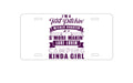 Custom Aluminum Decorative Vanity Front License Plate - Tent Pitchin Weiner Roastin S'More Camping Girl
