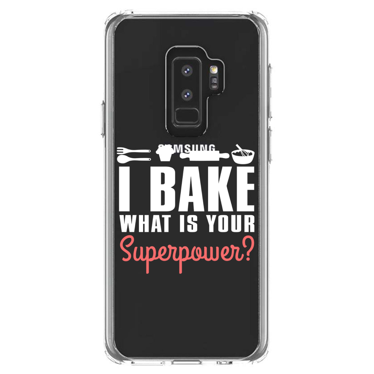 I Bake What is Your Superpower Clear Shockproof iPhone Case, view 20