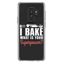 DistinctInk® Clear Shockproof Hybrid Case for Apple iPhone / Samsung Galaxy / Google Pixel - I Bake What is Your Superpower