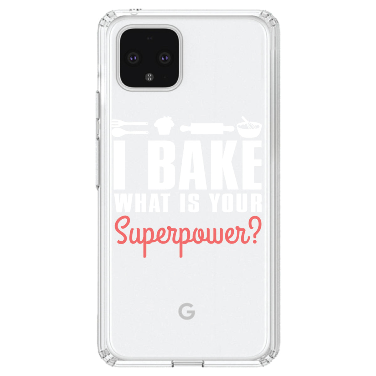 I Bake What is Your Superpower Clear Shockproof iPhone Case, view 23
