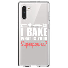 DistinctInk® Clear Shockproof Hybrid Case for Apple iPhone / Samsung Galaxy / Google Pixel - I Bake What is Your Superpower