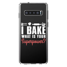DistinctInk® Clear Shockproof Hybrid Case for Apple iPhone / Samsung Galaxy / Google Pixel - I Bake What is Your Superpower