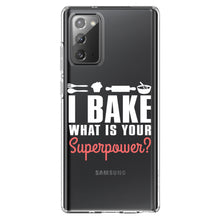 DistinctInk® Clear Shockproof Hybrid Case for Apple iPhone / Samsung Galaxy / Google Pixel - I Bake What is Your Superpower