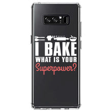 DistinctInk® Clear Shockproof Hybrid Case for Apple iPhone / Samsung Galaxy / Google Pixel - I Bake What is Your Superpower
