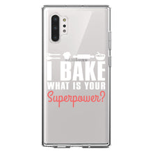 DistinctInk® Clear Shockproof Hybrid Case for Apple iPhone / Samsung Galaxy / Google Pixel - I Bake What is Your Superpower