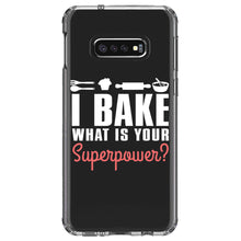 DistinctInk® Clear Shockproof Hybrid Case for Apple iPhone / Samsung Galaxy / Google Pixel - I Bake What is Your Superpower