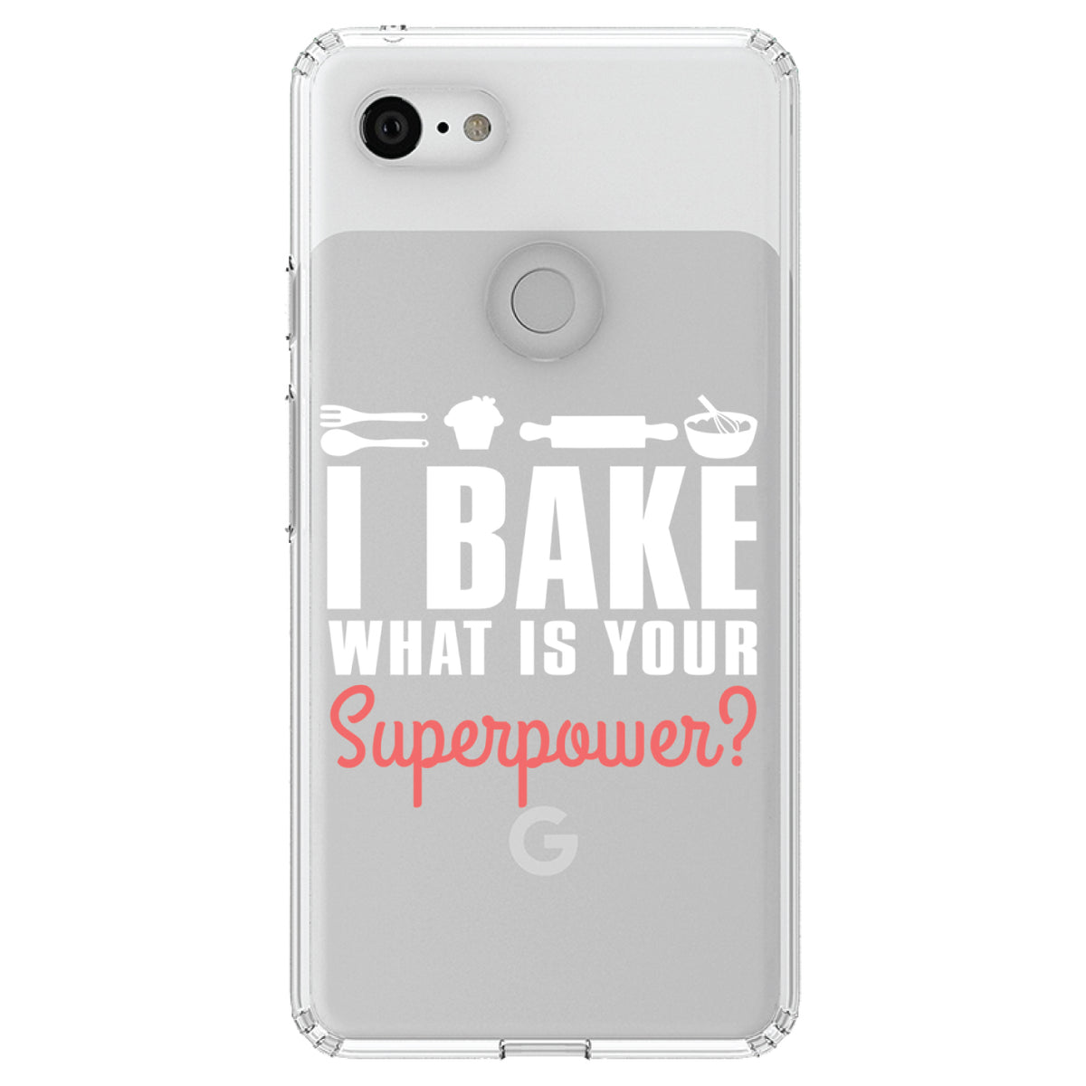 I Bake What is Your Superpower Clear Shockproof iPhone Case, view 22