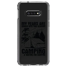 DistinctInk® Clear Shockproof Hybrid Case for Apple iPhone / Samsung Galaxy / Google Pixel - Two Seasons - Camping, Waiting for Camping