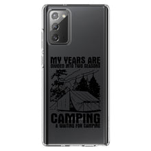 DistinctInk® Clear Shockproof Hybrid Case for Apple iPhone / Samsung Galaxy / Google Pixel - Two Seasons - Camping, Waiting for Camping