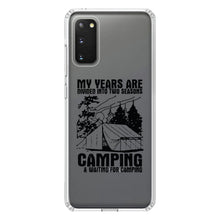 DistinctInk® Clear Shockproof Hybrid Case for Apple iPhone / Samsung Galaxy / Google Pixel - Two Seasons - Camping, Waiting for Camping