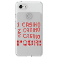 DistinctInk® Clear Shockproof Hybrid Case for Apple iPhone / Samsung Galaxy / Google Pixel - 1 Casino 2 Casino 3 Casino Poor