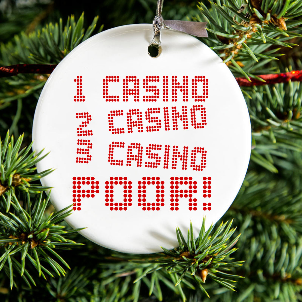 1 Casino 2 Casino 3 Casino Poor Ceramic Ornament, view 2