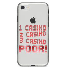 DistinctInk® Clear Shockproof Hybrid Case for Apple iPhone / Samsung Galaxy / Google Pixel - 1 Casino 2 Casino 3 Casino Poor
