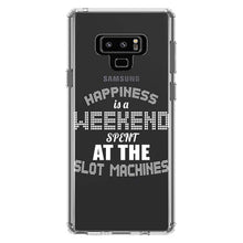 DistinctInk® Clear Shockproof Hybrid Case for Apple iPhone / Samsung Galaxy / Google Pixel - Happiness is a Weekend At Slot Machines