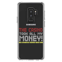 DistinctInk® Clear Shockproof Hybrid Case for Apple iPhone / Samsung Galaxy / Google Pixel - The Casino Took All My Money