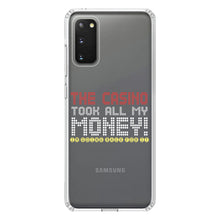 DistinctInk® Clear Shockproof Hybrid Case for Apple iPhone / Samsung Galaxy / Google Pixel - The Casino Took All My Money