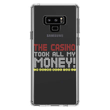 DistinctInk® Clear Shockproof Hybrid Case for Apple iPhone / Samsung Galaxy / Google Pixel - The Casino Took All My Money