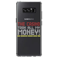 DistinctInk® Clear Shockproof Hybrid Case for Apple iPhone / Samsung Galaxy / Google Pixel - The Casino Took All My Money