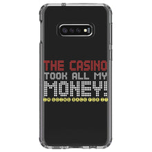DistinctInk® Clear Shockproof Hybrid Case for Apple iPhone / Samsung Galaxy / Google Pixel - The Casino Took All My Money
