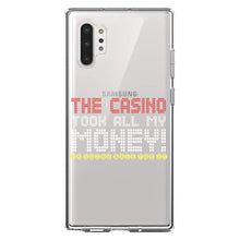DistinctInk® Clear Shockproof Hybrid Case for Apple iPhone / Samsung Galaxy / Google Pixel - The Casino Took All My Money