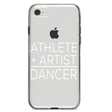 DistinctInk® Clear Shockproof Hybrid Case for Apple iPhone / Samsung Galaxy / Google Pixel - Athlete + Artist = Dancer