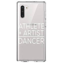 DistinctInk® Clear Shockproof Hybrid Case for Apple iPhone / Samsung Galaxy / Google Pixel - Athlete + Artist = Dancer
