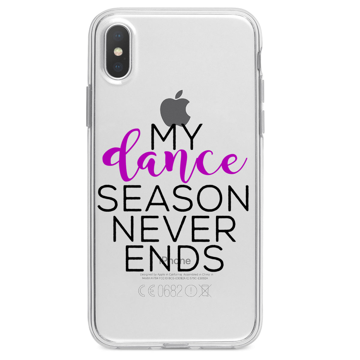 My Dance Season Never Ends Clear Shockproof iPhone Case, view 4