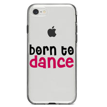 DistinctInk® Clear Shockproof Hybrid Case for Apple iPhone / Samsung Galaxy / Google Pixel - Born to Dance