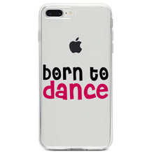 DistinctInk® Clear Shockproof Hybrid Case for Apple iPhone / Samsung Galaxy / Google Pixel - Born to Dance