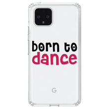 DistinctInk® Clear Shockproof Hybrid Case for Apple iPhone / Samsung Galaxy / Google Pixel - Born to Dance