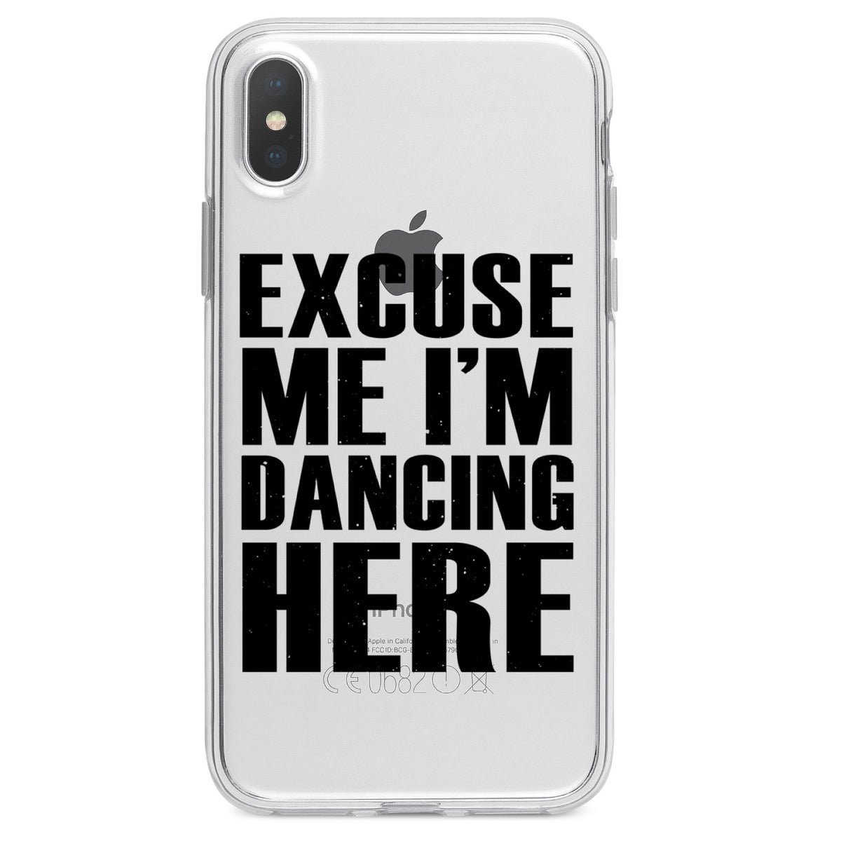 Excuse Me I'm Dancing Here Clear Shockproof iPhone Case, view 4