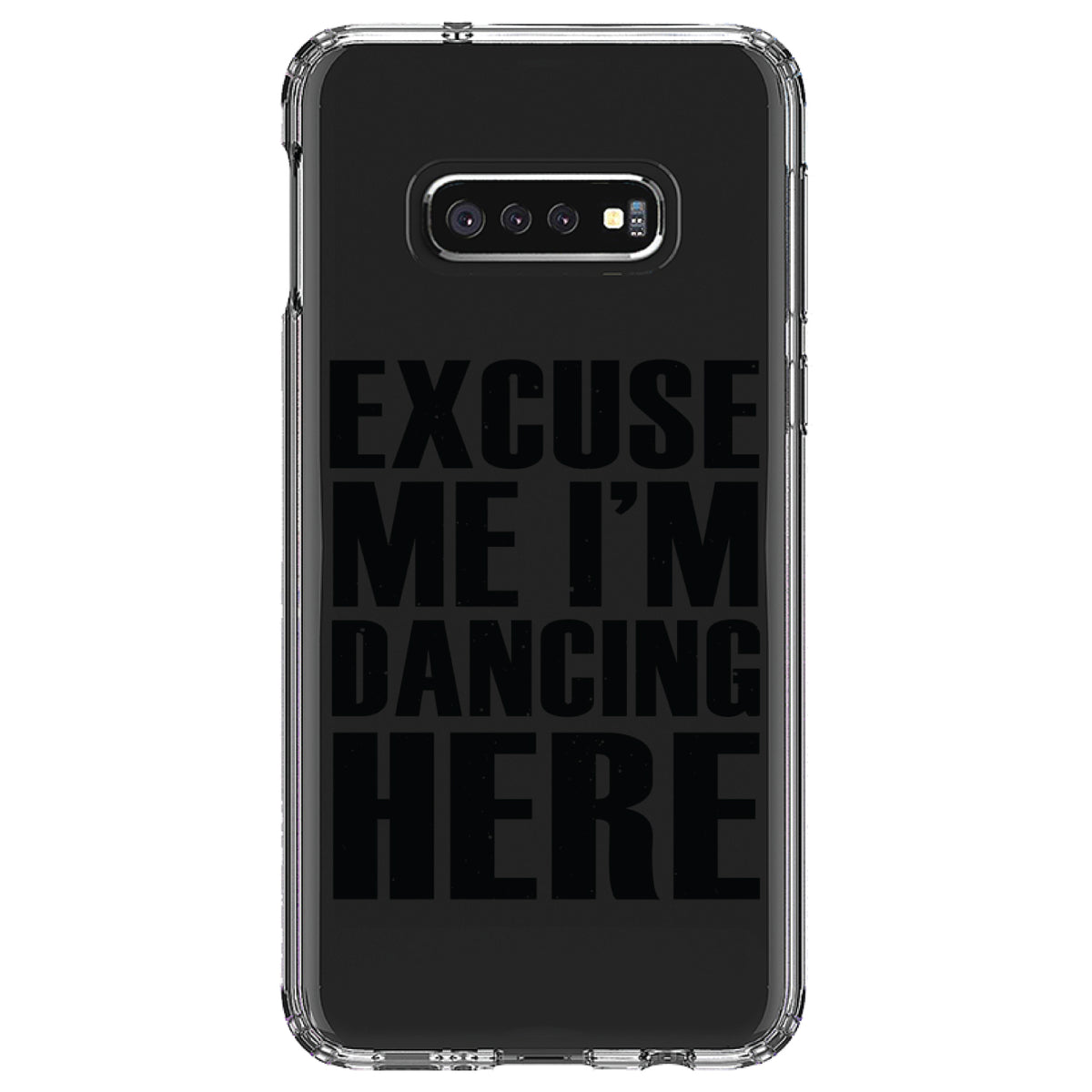 Excuse Me I'm Dancing Here Clear Shockproof iPhone Case, view 18