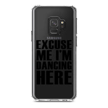DistinctInk® Clear Shockproof Hybrid Case for Apple iPhone / Samsung Galaxy / Google Pixel - Excuse Me I'm Dancing Here